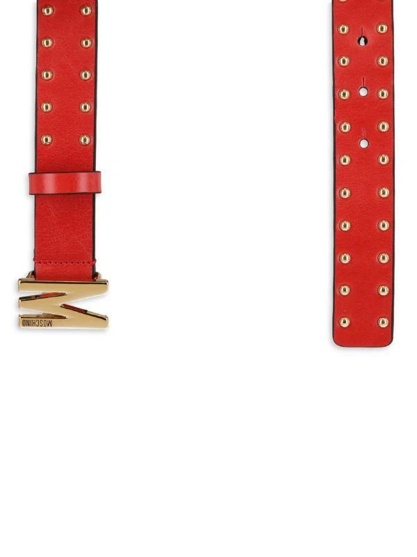 Studded M-Buckle Leather Belt – On Sale Now with Up to 43  display picture 1