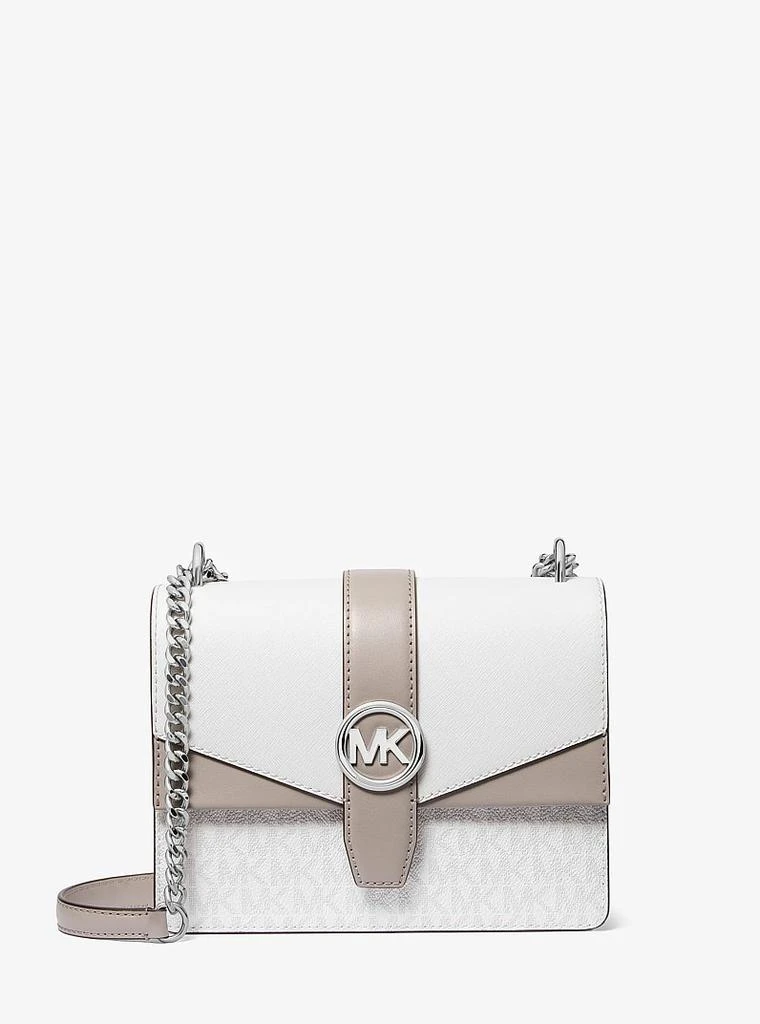 Michael Kors Greenwich Small Color-Block Signature Logo Crossbody Bag