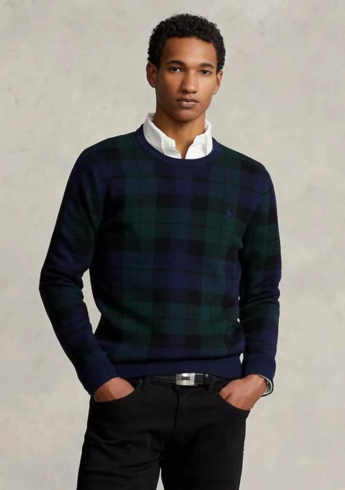 Ralph Lauren Ralph Lauren Plaid Washable Wool Sweater 1
