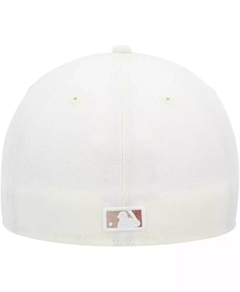 New Era Men's Cream Los Angeles Dodgers Chrome Camel Rust Undervisor 59FIFTY Fitted Hat 4