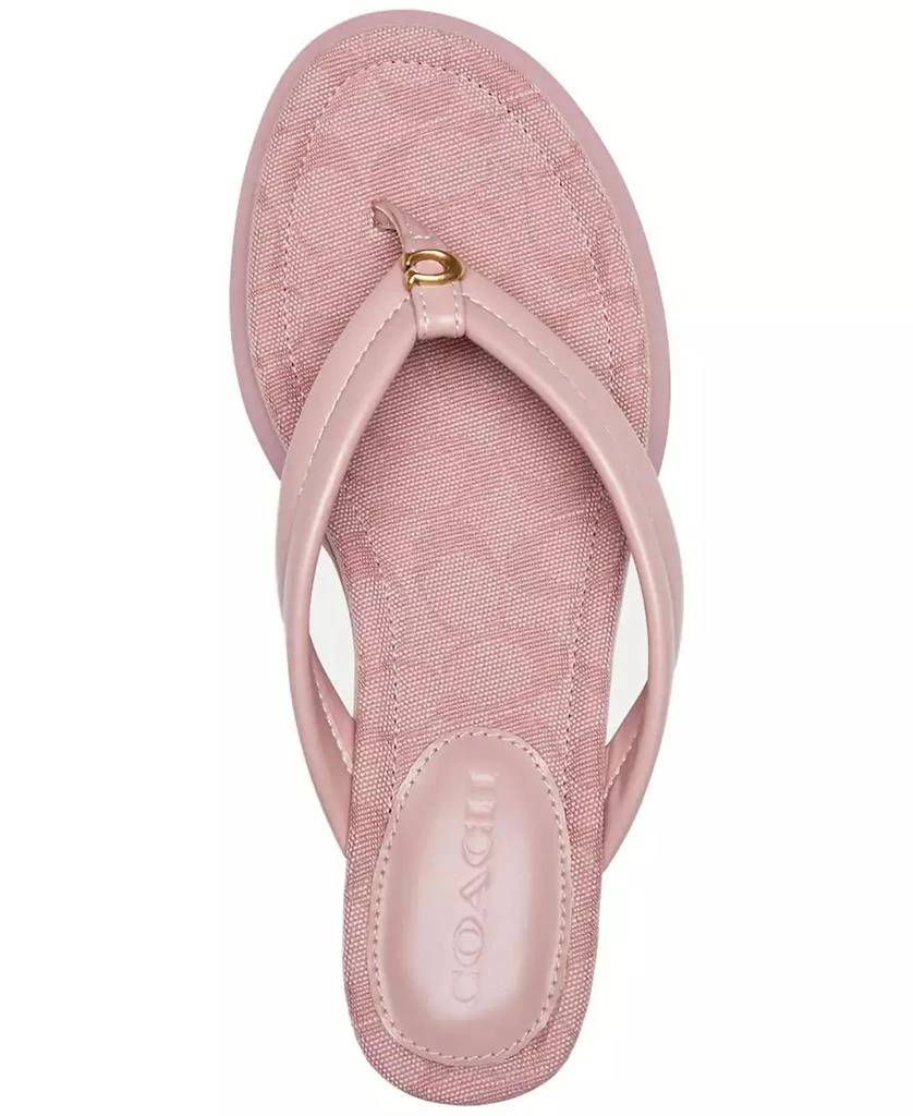 Coach Women's Franki Platform "C" Thong Wedge Flip Flop Sandals 4