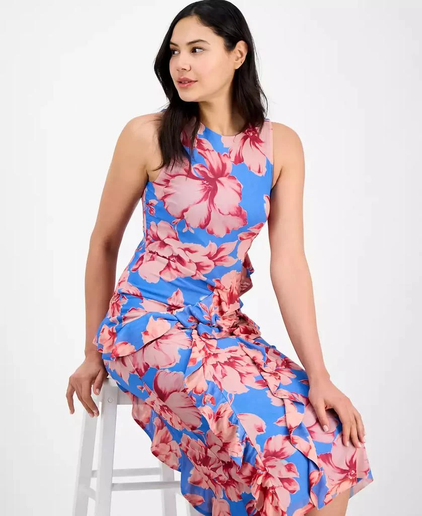 RACHEL Rachel Roy Women's Isca Ruffled Sleeveless Midi Dress 5