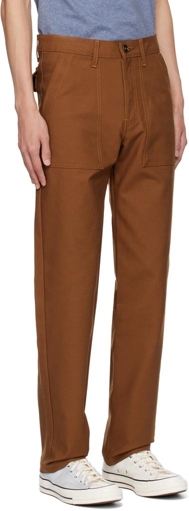 Naked & Famous Denim Brown Straight-Leg Trousers