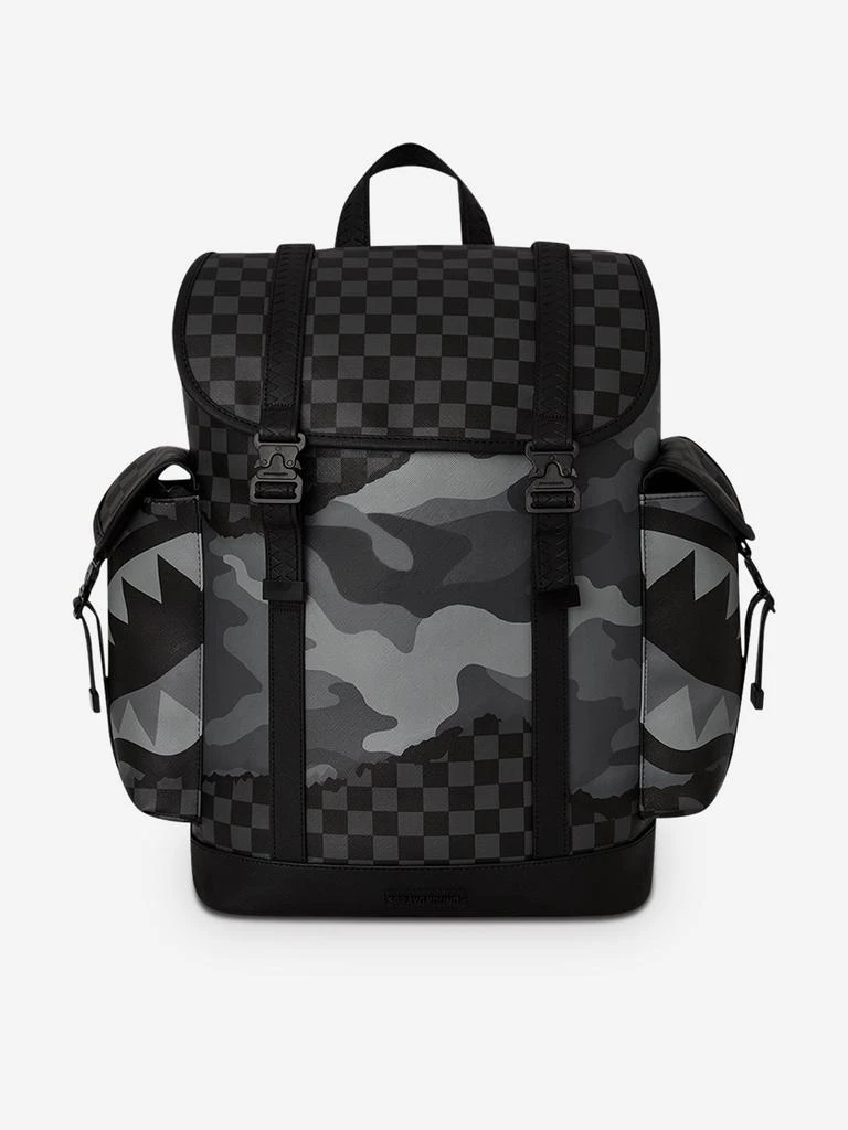 SprayGround Sprayground Kids Split Up Camo Tear Monte Carlo Backpack in Black (46cm) 1
