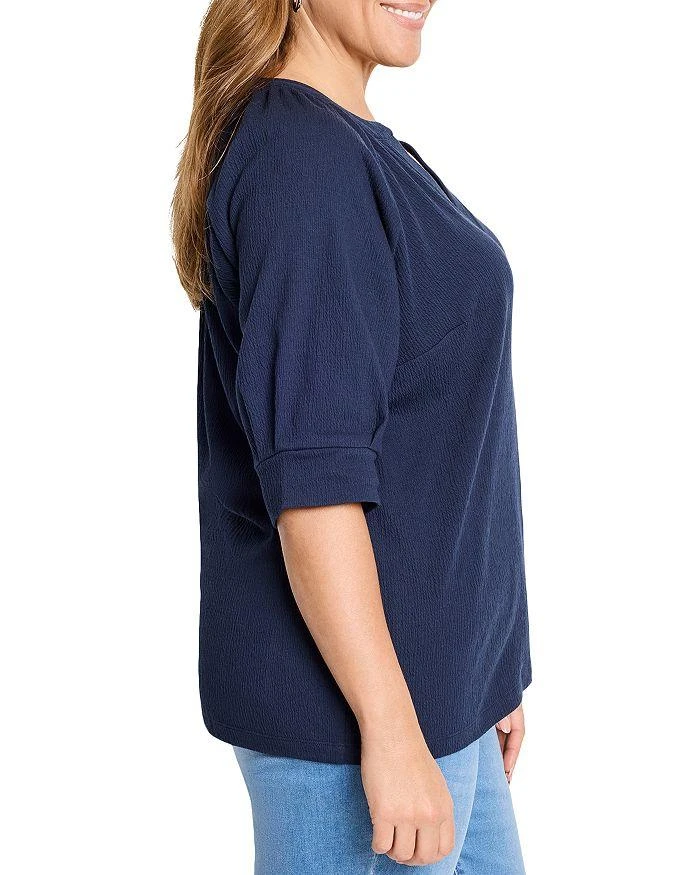 NIC+ZOE Plus Crinkle Knit Café Top 4