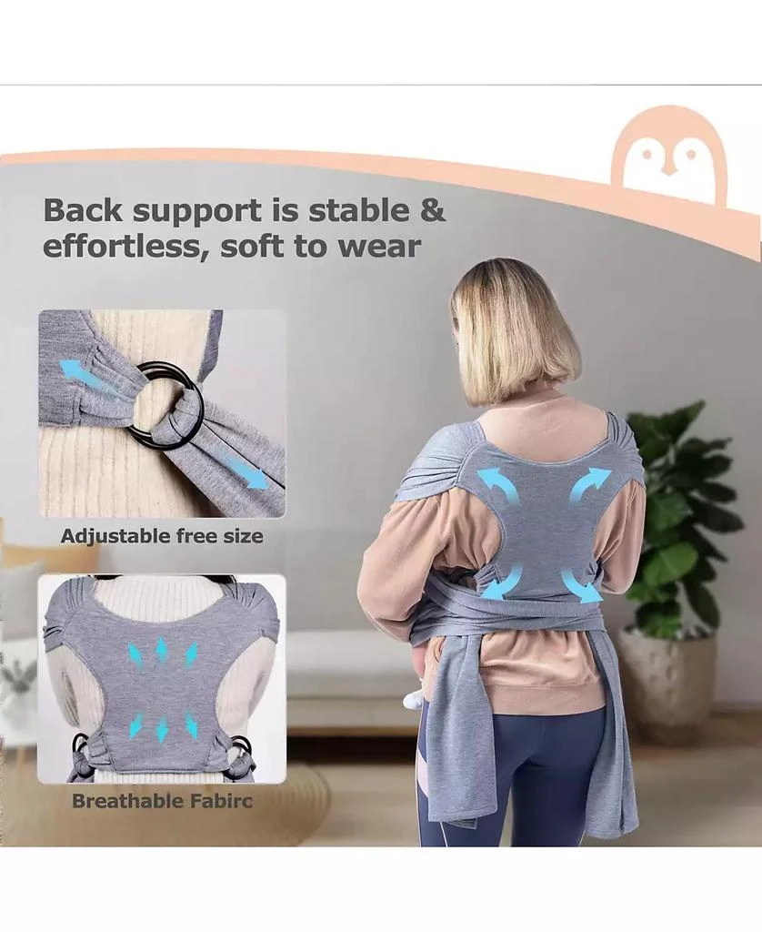 Momcozy Easy to Wear Hands Free - Baby Wrap Carrier 5