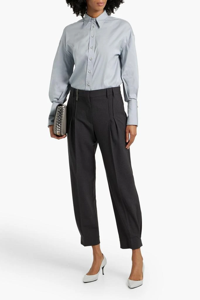 Brunello Cucinelli Cotton-blend poplin shirt 2