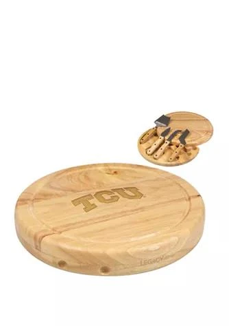 Toscana NCAA TCU Horned Frogs Circo Cheese Cutting Board 
Tools Set