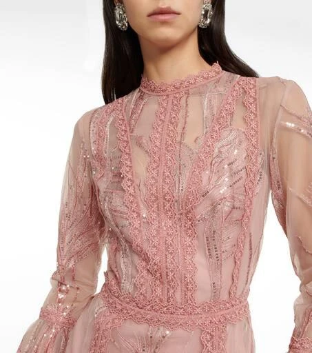 Costarellos Embellished tulle dress 4