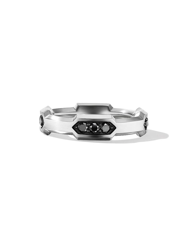 David Yurman Hex Station Band Ring in Sterling Silver 1