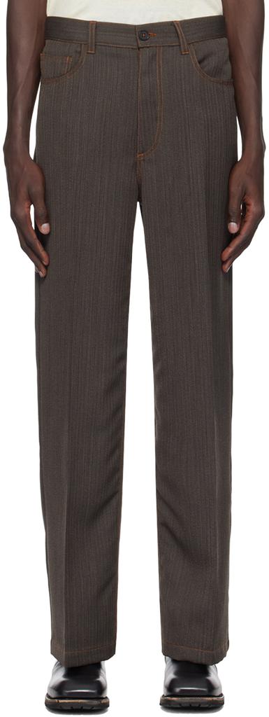 CMMN SWDN Gray Jackson Wide Straight-Leg Trousers