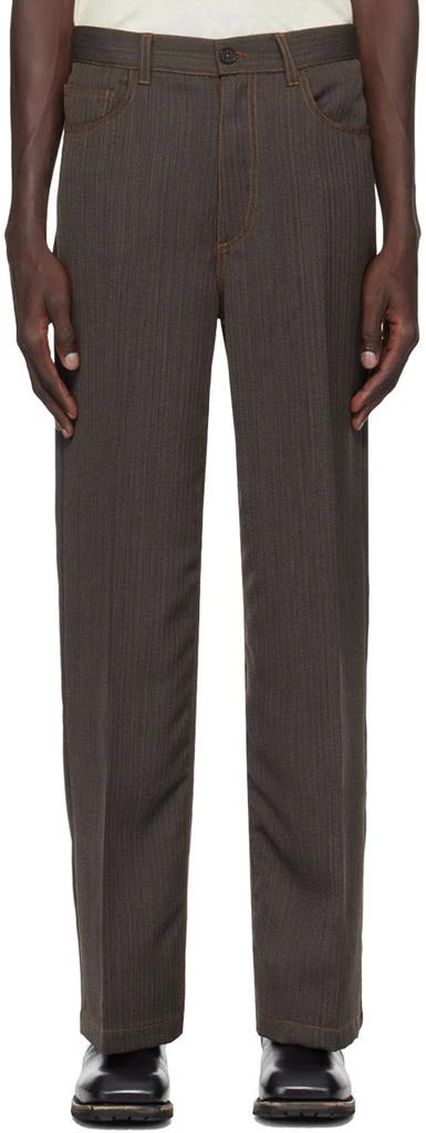 CMMN SWDN Gray Jackson Wide Straight-Leg Trousers 1
