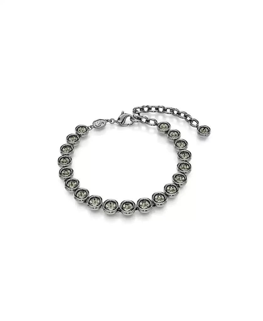 Swarovski Round Cut, Black, Ruthenium Plated Imber Tennis Bracelet 1