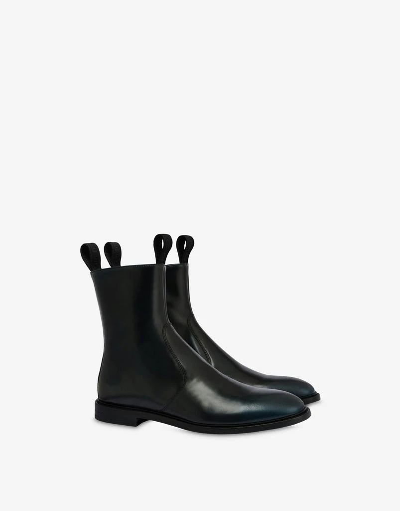 Moschino Abrasivato Calfskin Shaded Ankle Boots 1