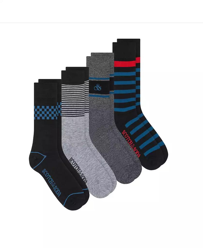 Scotch & Soda Men's 4-Pack Patterned Dress Socks