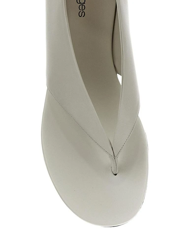 courreges Oblique Wedged Leather Sandals 4