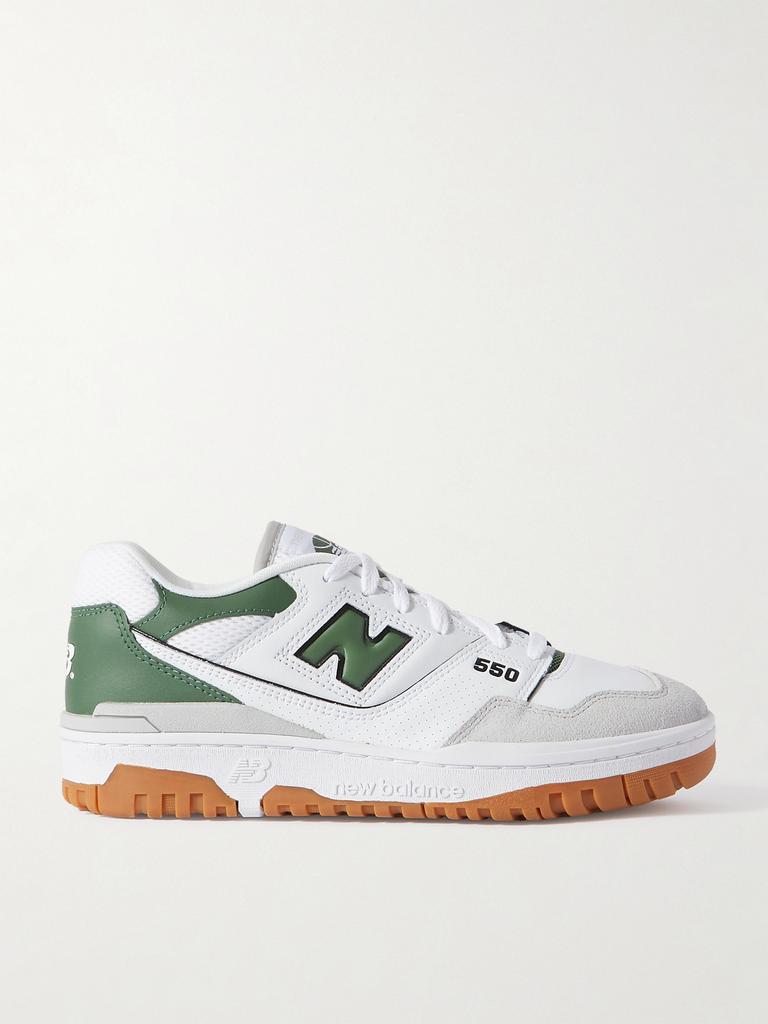 New Balance 550 绒面革边饰皮革网眼运动鞋