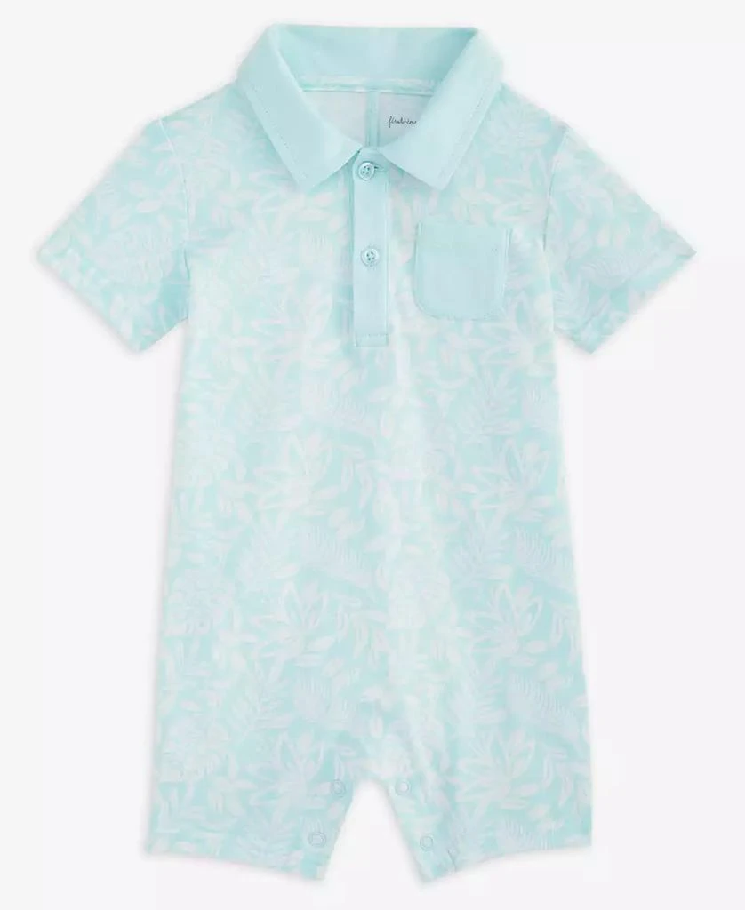 First Impressions Baby Boys Collared Printed Sunsuit, Exclusively at Macy's 1