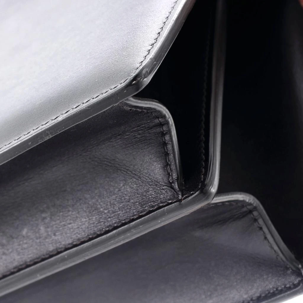 Celine Clasp Top Handle Bag Leather Medium 6