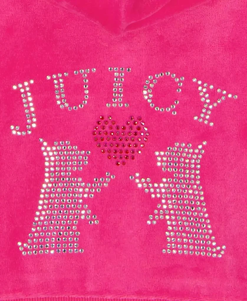 Juicy Couture Girls Toddler 2T-4T Velour Full Zip Hoodie and Jogger Pants, 2-Piece Set 3