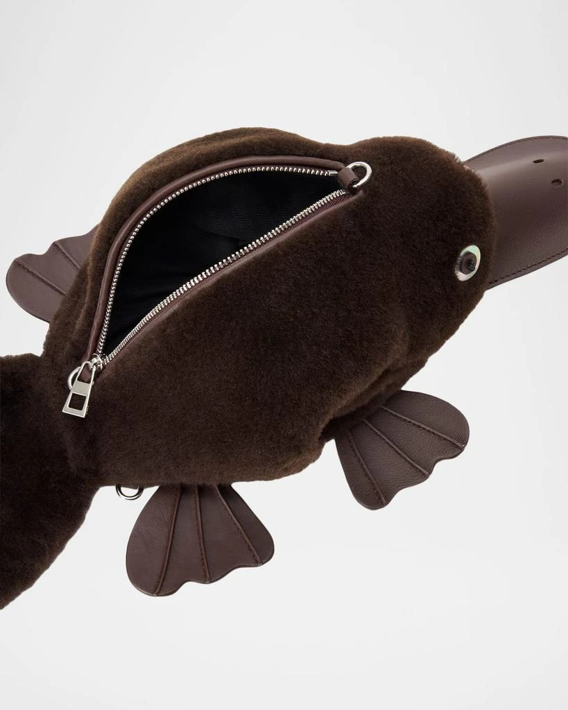 Loewe Platypus Crossbody Bag in Shearling 4