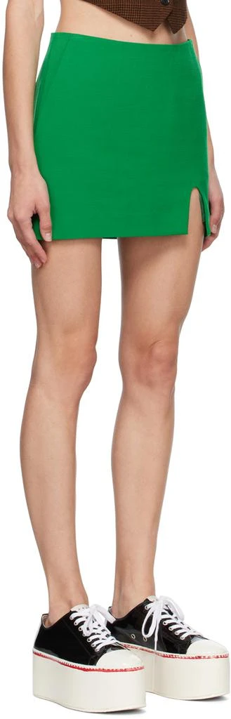 pushBUTTON SSENE Exclusive Green Slit-Cut Miniskirt 2