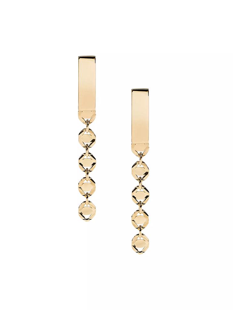 LANA Short 14K Yellow Gold Miami Linear Earrings