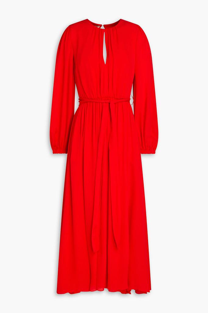 Elie Saab Gathered silk crepe de chine midi dress