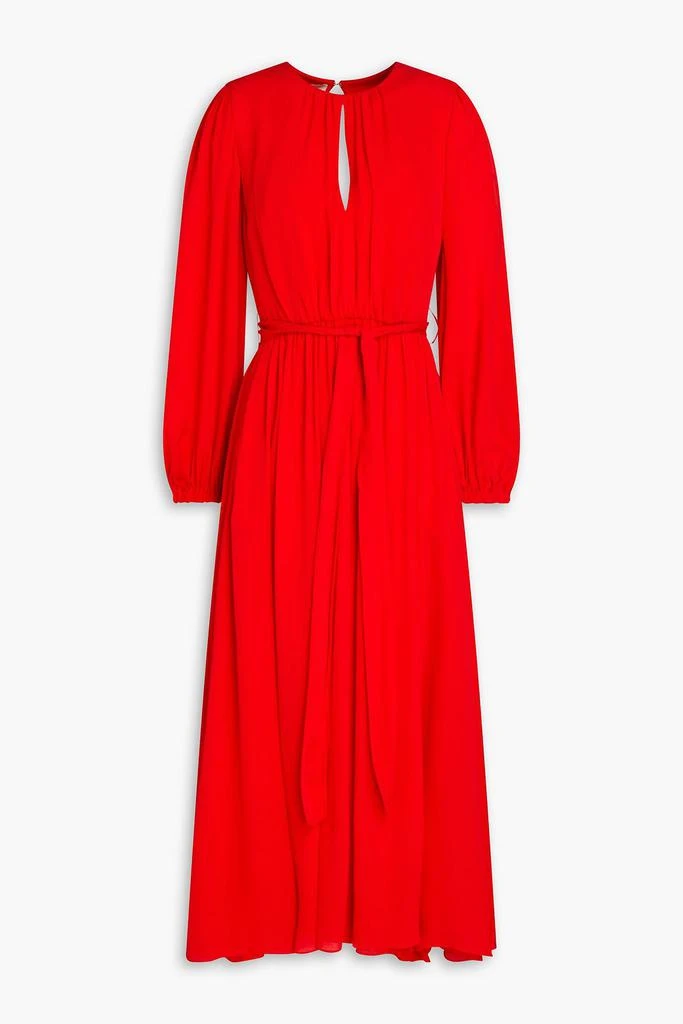 Elie Saab Gathered silk crepe de chine midi dress 1