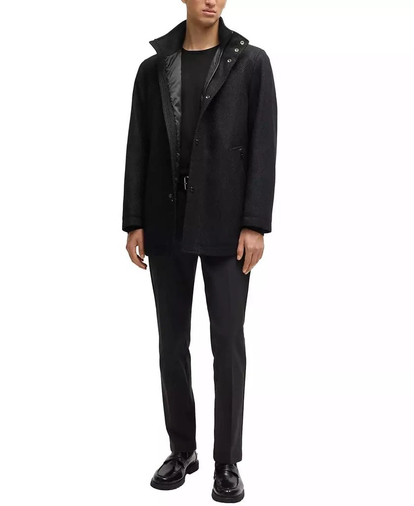 Hugo Boss Men's Micro-Patterned Relaxed-Fit Coat 3
