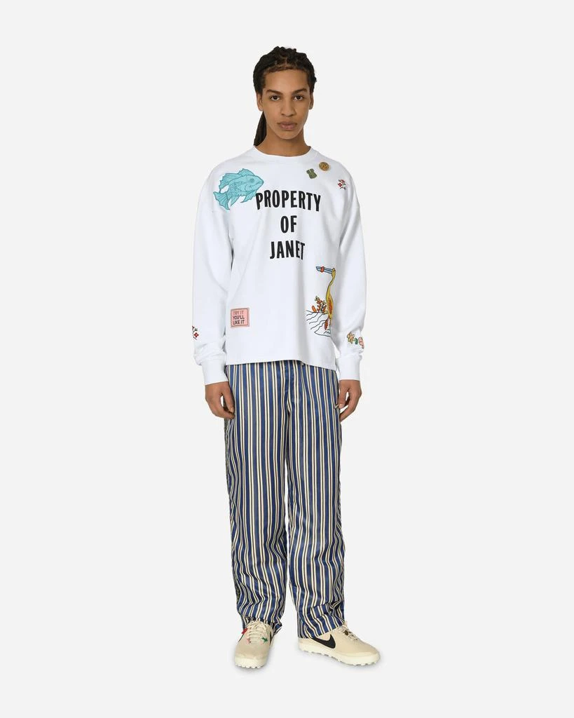 BODE Property of Janet Crewneck Sweatshirt White 4