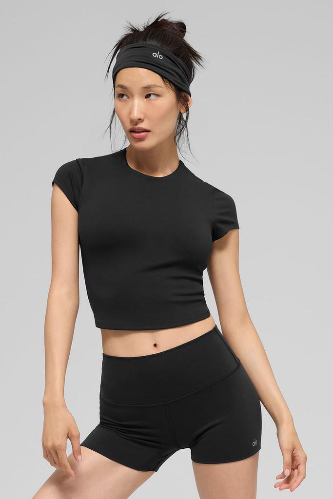 Alo ALO Softsculpt Precision Short Sleeve Top - Green Olive