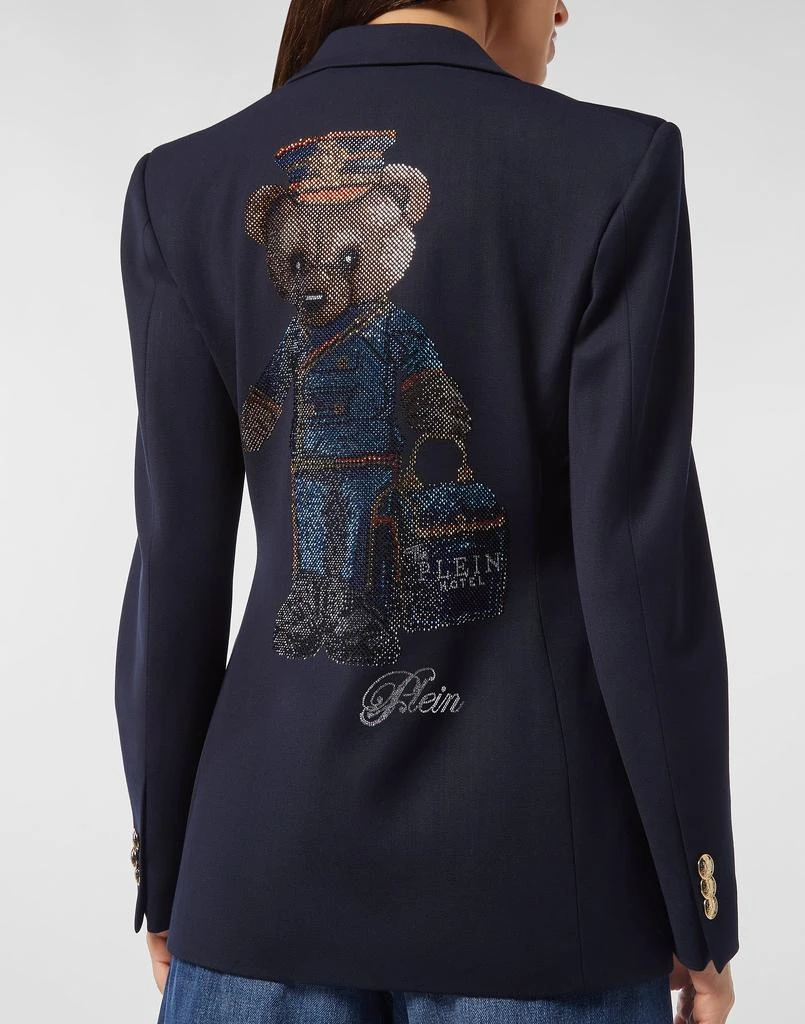 Philipp Plein Marine Fit Double-Breasted Blazer Teddy 5
