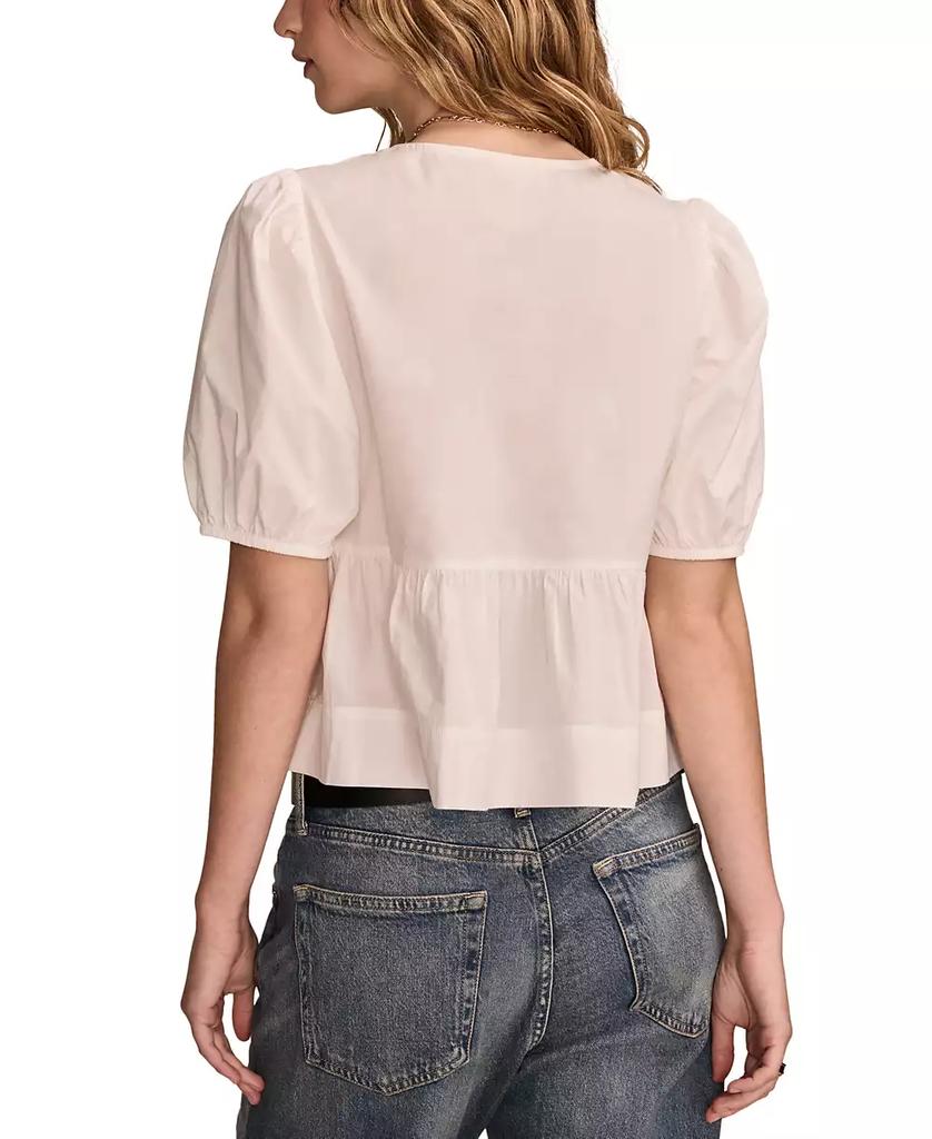 Lucky Brand Women's Babydoll Flyaway Top