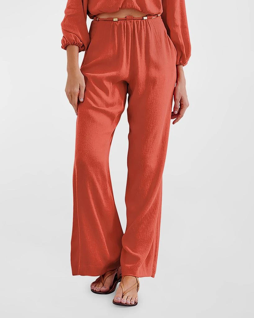 Vix Swimwear Miko High-Rise Straight-Leg Pants 1