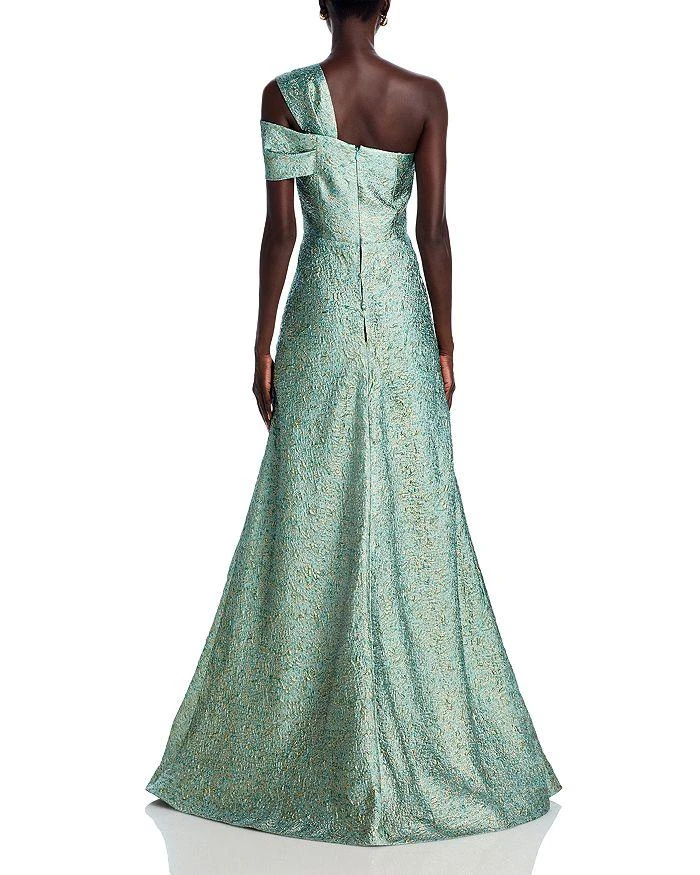 Teri Jon Metallic Jacquard Gown 4