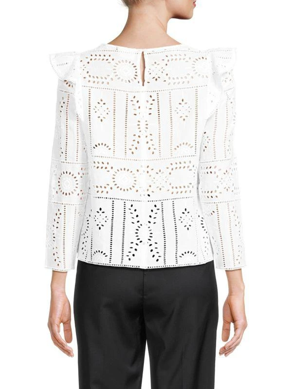 The Kooples Ruffle Eyelet Top 2