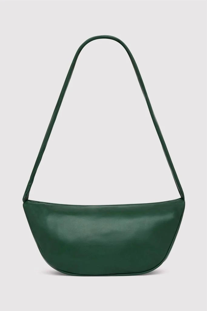 St. Agni Women's Soft Crescent Bag In Deep Green 1