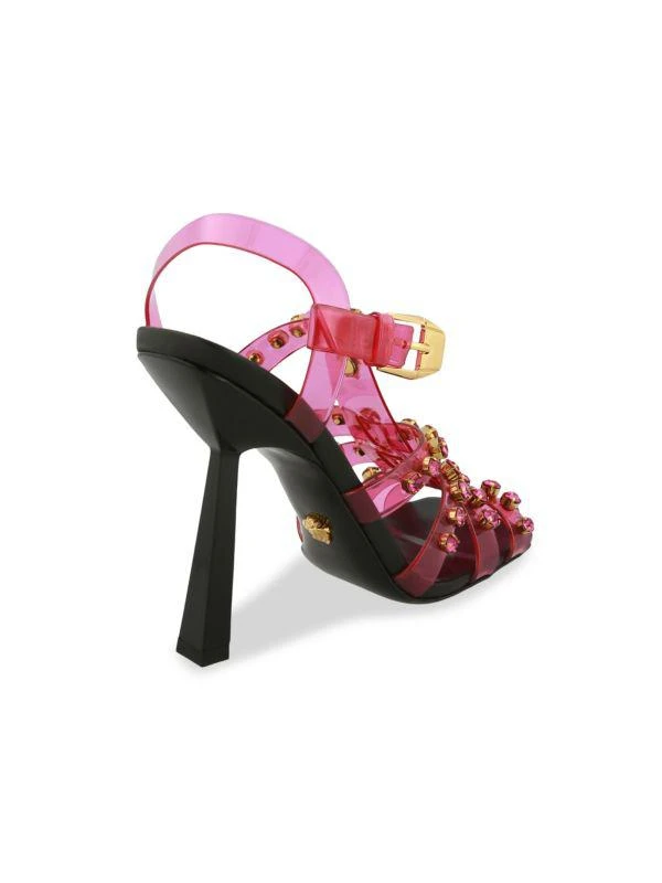 Versace Medusa Embellished Cage Sandals 3