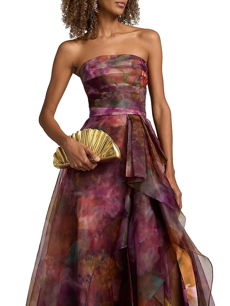 Theia Floria Organza Strapless Gown 6