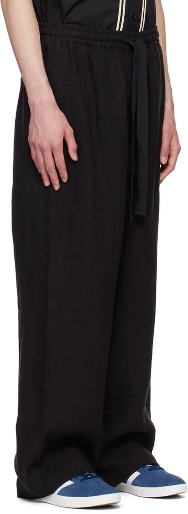 COMMAS Black Wide-Leg Linen Trousers 2