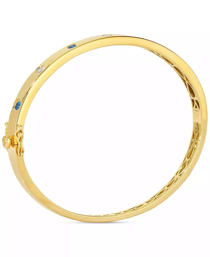 Le Vian Anywear Everywear® Blueberry Sapphire (1/4 ct. t.w.) & White Sapphire (1/4 ct. t.w.) or Pink Sapphire (1/4 ct. t.w.) & White Sapphire (1/4 ct. t.w.) Bangle Bracelet in 14k Yellow Gold (also in rose gold and white gold) 2