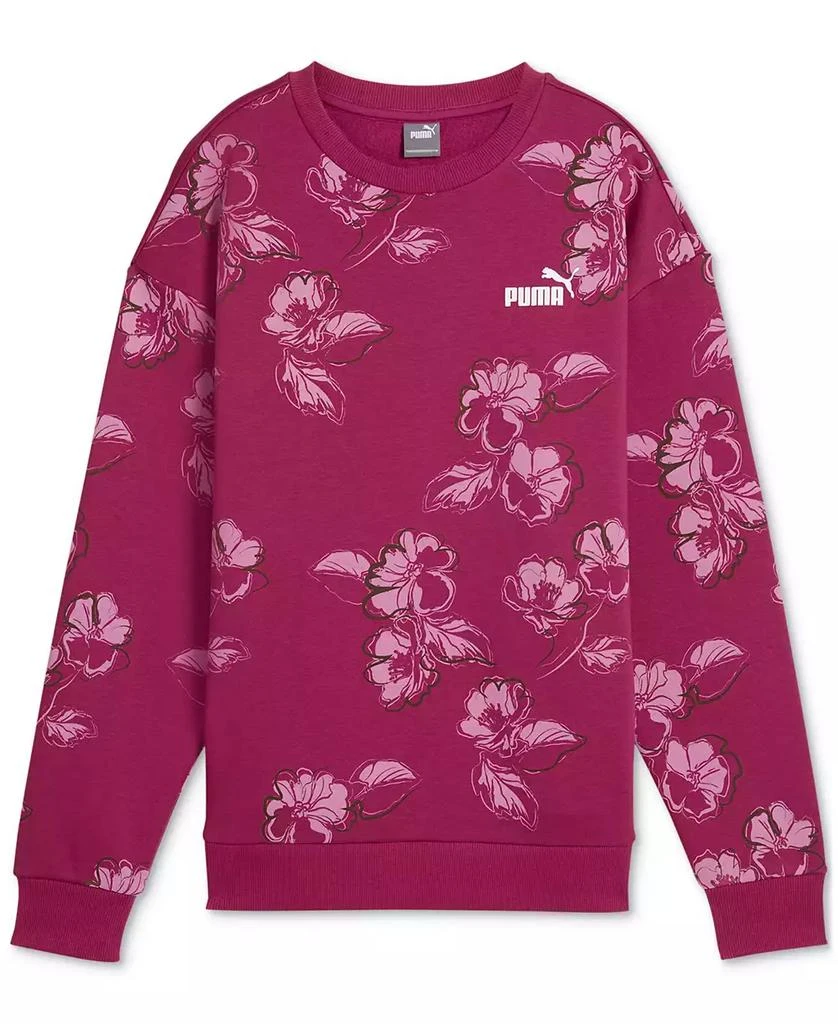Puma Women's Essentials Floral Vibes Crewneck Sweatshirt 1