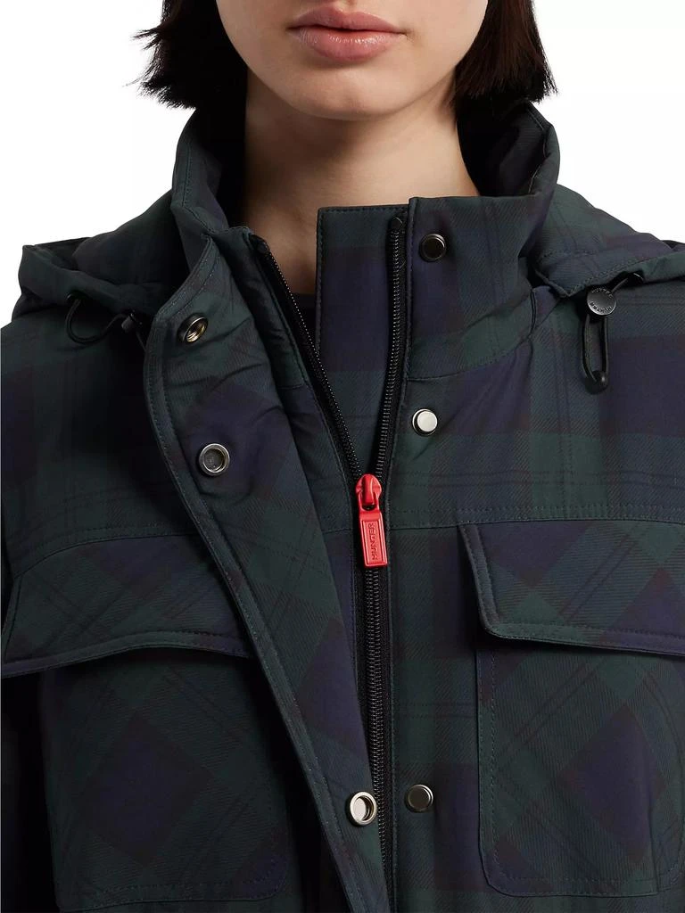 Hunter Blackwatch Plaid Packable Hooded Jacket 5