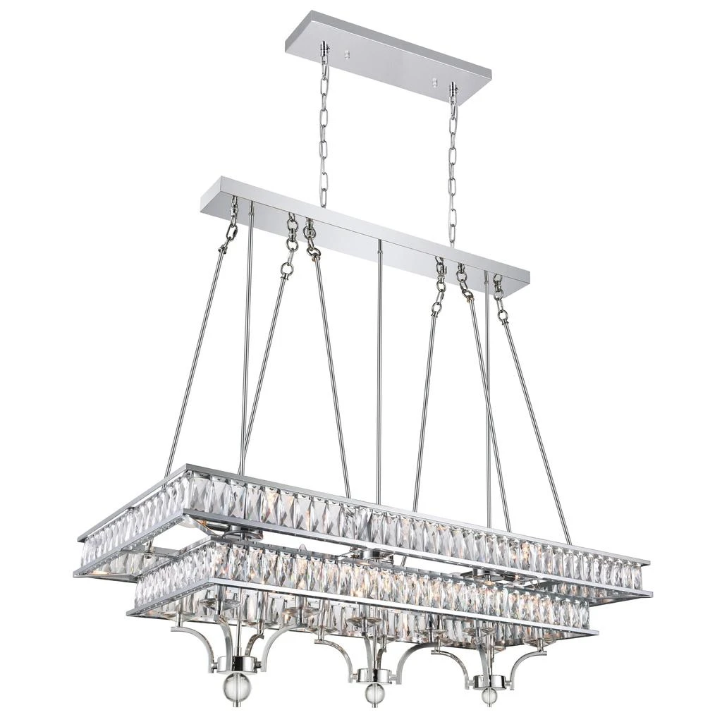 CWI Lighting Shalia 20 Light Island Chandelier With Chrome Finish