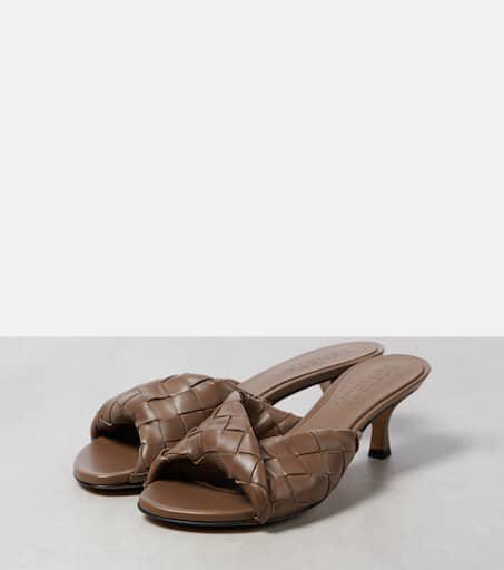 Bottega Veneta Blink Intrecciato 50 leather mules 41