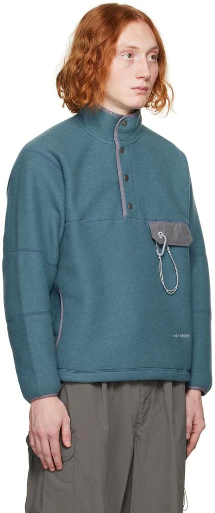 and wander Blue Embroidered Sweatshirt 2