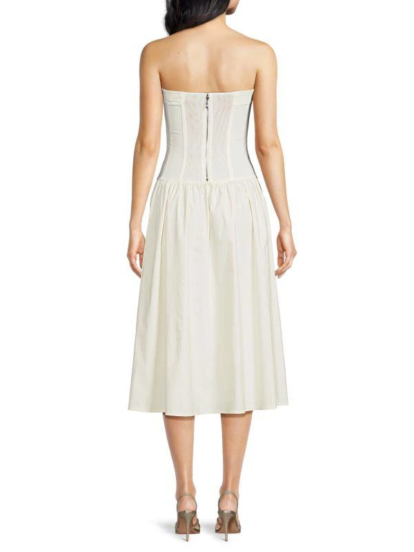 WeWoreWhat Corset Bodice Midi Off The Shoulder Dress 2