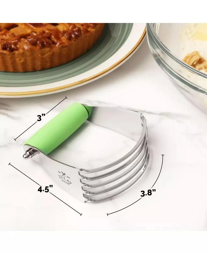 Zulay Kitchen Stainless Steel Dough Blender, Pastry Cutter, Heavy Duty Pastry Blender and Dough Cutter with Blades 10