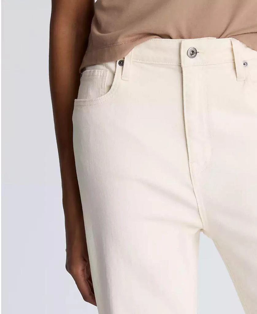 Kenneth Cole Women's High-Rise Straight-Leg Wide-Cuff Jeans 3